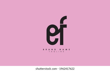 Alphabet letters Initials Monogram logo EF, FE, E and F