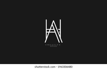 Alphabet letters Initials Monogram logo AH HA A H
