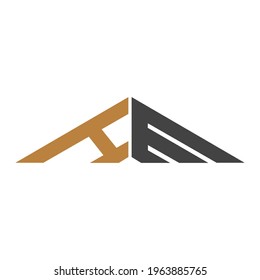 Alphabet letters Initials Monogram logo HE EH