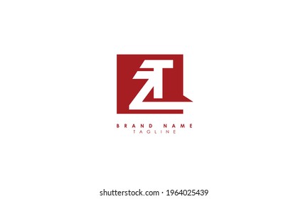 Letras alfabéticas Iniciales Logotipo Monograma ZT, TZ, T y Z