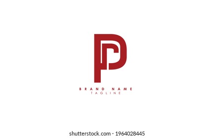 Alphabet letters Initials Monogram logo PR, RP, P and R