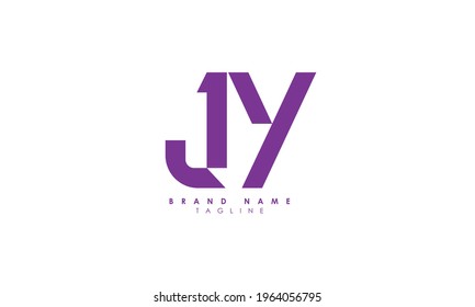 Alphabet letters Initials Monogram logo JY, YJ, J and Y