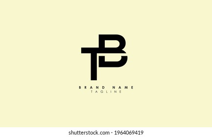 Alphabet letters Initials Monogram logo TB, BT, T and B