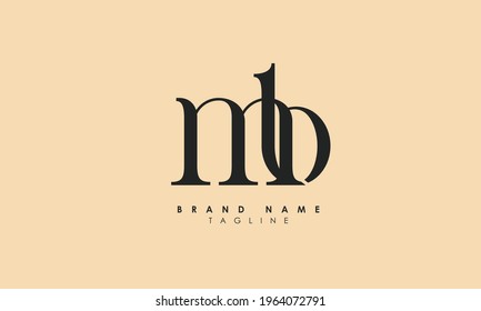 Alphabet letters Initials Monogram logo mb, bm, m and b