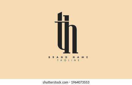 Alphabet letters Initials Monogram logo th, ht, t and h