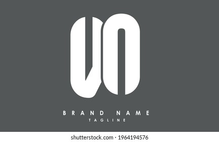 Alphabet letters Initials Monogram logo UN, NU, U and N