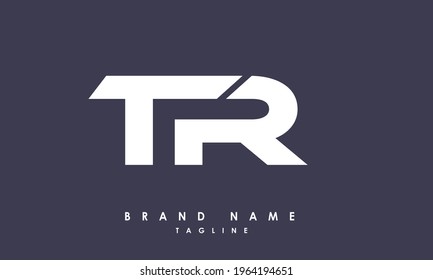 Alphabet letters Initials Monogram logo TR, RT, T and R