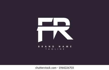 Alphabet letters Initials Monogram logo FR, RF, F and R