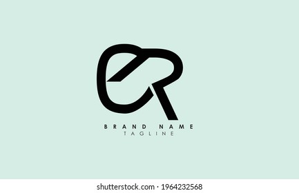 Alphabet letters Initials Monogram logo CR, RC, C and R