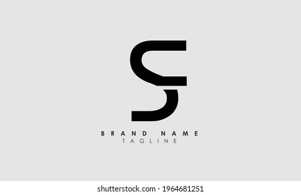 Alphabet letters Initials Monogram logo SF, FS, S and F