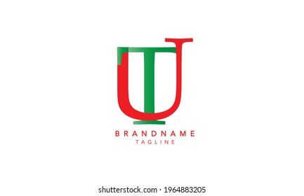 Alphabet letters Initials Monogram logo UT,UT INITIAL, UT letter , U and T
