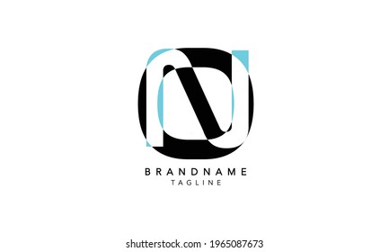 Alphabet letters Initials Monogram logo ON,ON INITIAL, ON letter , O and N