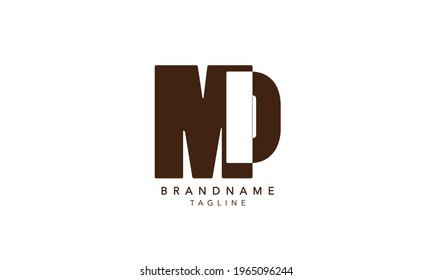 Letras alfabéticas Iniciales Monograma MD,MD INITIAL, letra MD, D y M