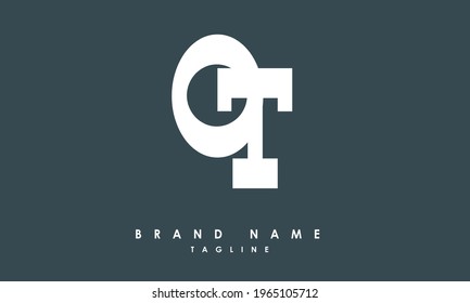 Letras alfabéticas Iniciales Logotipo Monograma OT, TO, O y T