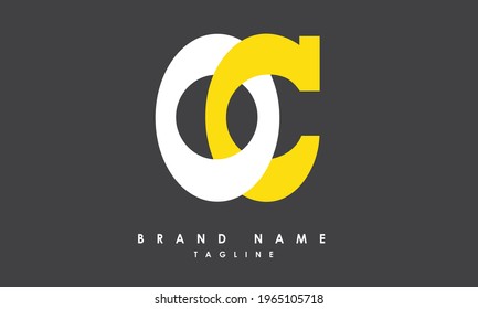 Letras alfabéticas Iniciales logotipo de monograma OC, CO, O y C