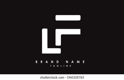 Alphabet letters Initials Monogram logo LF, FL, L and F
