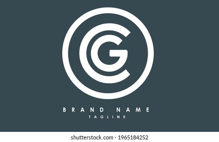 Alphabet letters Initials Monogram logo CG, GC, C and G