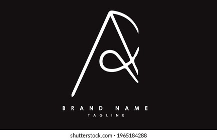 Alphabet letters Initials Monogram logo AR, RA, A and R
