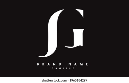 Alphabet letters Initials Monogram logo FG, GF, F and G