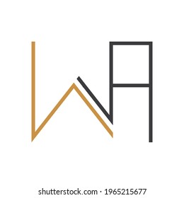 Alphabet letters Initials Monogram logo AW, WA, W and A