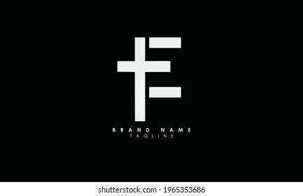Alphabet letters Initials Monogram logo FE, EF, F and E