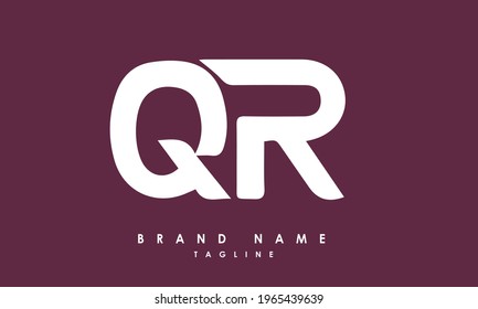 Letras alfabéticas Iniciales Logotipo Monograma QR, RQ, Q y R