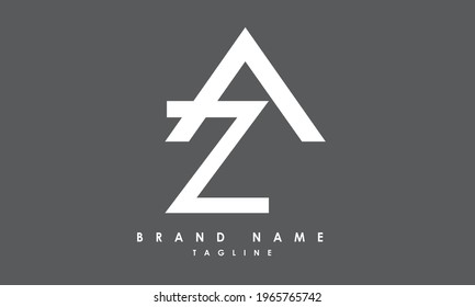 Letras alfabéticas Iniciales Logotipo Monograma AZ, ZA, A y Z