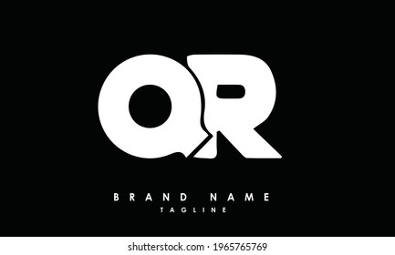 Alphabet letters Initials Monogram logo QR, RQ, Q and R