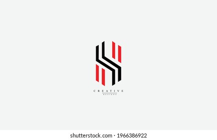 Alphabet letters Initials Monogram logo HS SH S H	