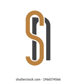 Alphabet letters Initials Monogram logo NS, SN, S and N
