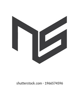 Alphabet letters Initials Monogram logo NS, SN, S and N