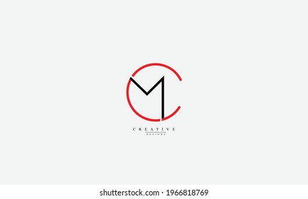 Alphabet letters Initials Monogram logo CM MC C M