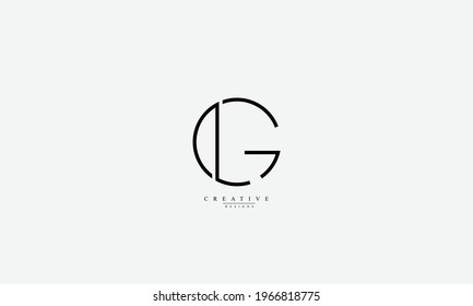 Alphabet letters Initials Monogram logo LG GL L G