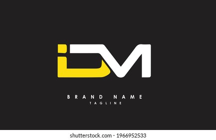 Letras alfabéticas Iniciales Logo IDM, DM, D y M