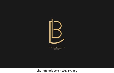Alphabet letters Initial Monogram Logo LB BL B