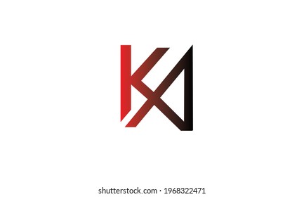 Alphabet letters Initials Monogram logo KN, NK, K and N