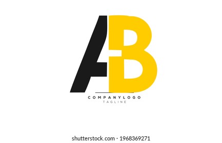 Alphabet letters Initials Monogram logo AB, AB INITIAL, AB letter