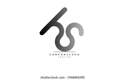 Alphabet letters Initials Monogram logo HS, HS INITIAL, HS letter