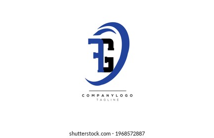 Alphabet letters Initials Monogram logo FG, FG INITIAL, FG letter