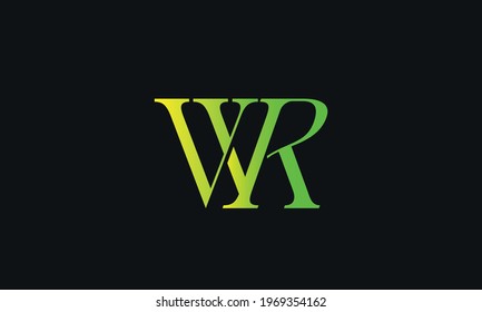 Alphabet letters Initials Monogram logo WR, RW, W and R