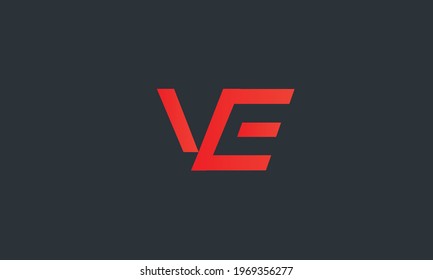 Alphabet letters Initials Monogram logo VE, EV, V and E