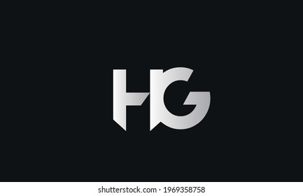 Alphabet letters Initials Monogram logo HG, GH, G and H