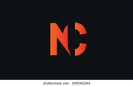 Alphabet letters Initials Monogram logo NC, CN, N and C