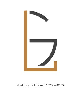 Alphabet letters Initials Monogram logo GL LG