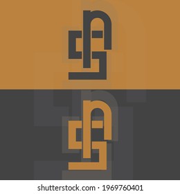 Alphabet letters Initials Monogram logo NS, SN, S and N