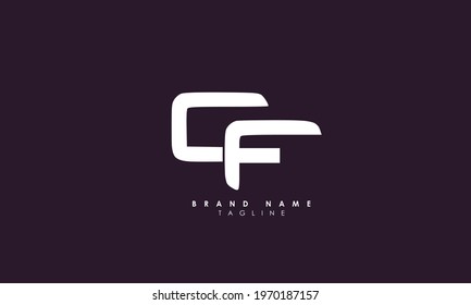 Alphabet letters Initials Monogram logo CF, FC, C and F