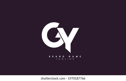 Alphabet letters Initials Monogram logo GY, YG, G and Y
