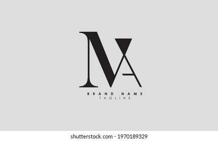 Alphabet letters Initials Monogram logo MA, AM, M and A