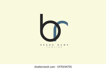 Alphabet Letters Initials Monogram Logo BR,  R and b