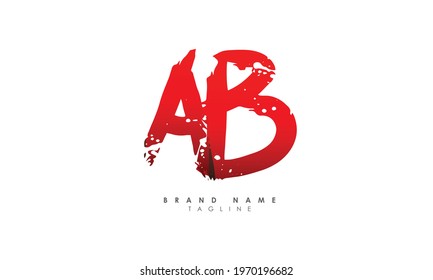 Alphabet Letters Initials Monogram Logo AB, A and B